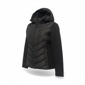 Zara Women's Black Hooded Puffer Jacket
